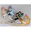 Image 1 : LOT OF 3 LARGE ANIME FIGURINES