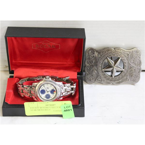 ESTATE BEVERLY HILLS & TEXAS STAR MENS BELT