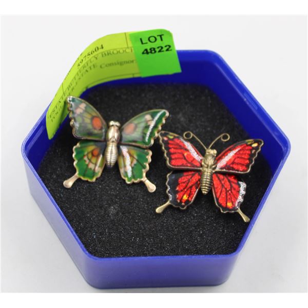 ESTATE BUTTERFLY BROOCHES ALL TOGETHER-ESTATE
