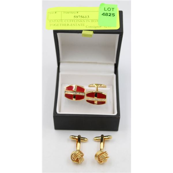 ESTATE CUFFLINKS IN BOX TOGETHER-ESTATE