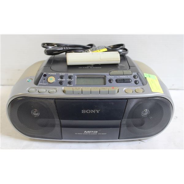 SONY CD-MP3-TAPE PLAYER WT REMOTE