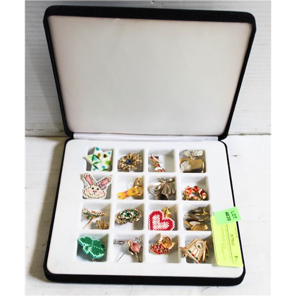 ESTATE BROOCHES & PINS IN BOX ALL TOGETHER-ESTATE