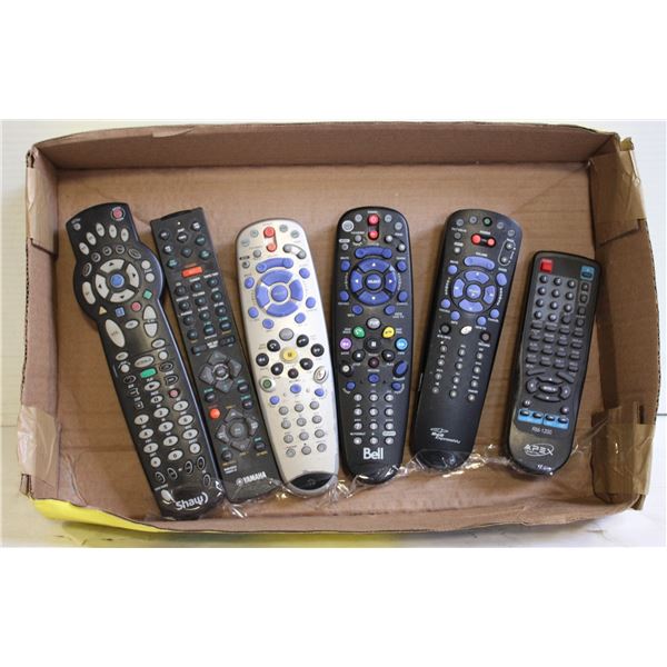 6 VARIOUS REMOTES: YAMAHA, APEX, BELL, SHAW