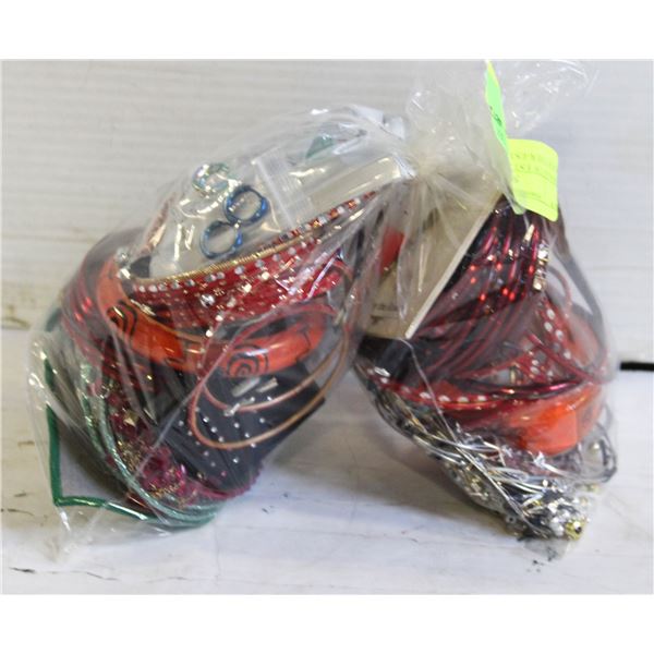 2 BAGS OF ESTATE JEWELRY TOGETHER-ESTATE