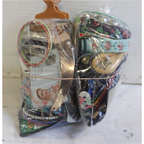 2 BAGS OF ESTATE JEWELRY TOGETHER-ESTATE