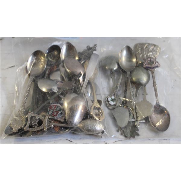 2 BAGS OF COLLECTIBLE SPOONS
