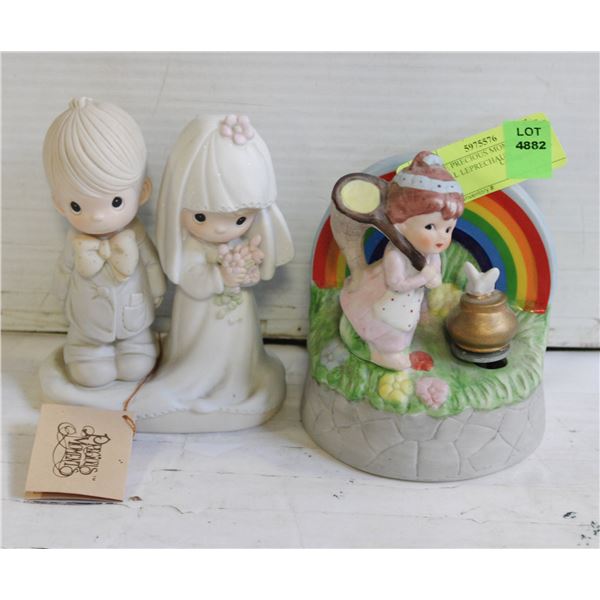 ESTATE PRECIOUS MOMENTS & MUSICAL LEPRECHAUN