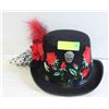Image 1 : RED ROSE SKULL TOP HAT-ESTATE