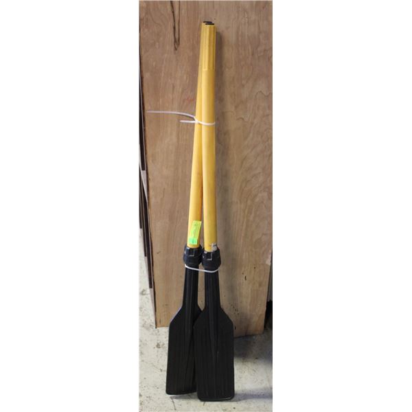 2 RUBBER DINGY PADDLES/OARS