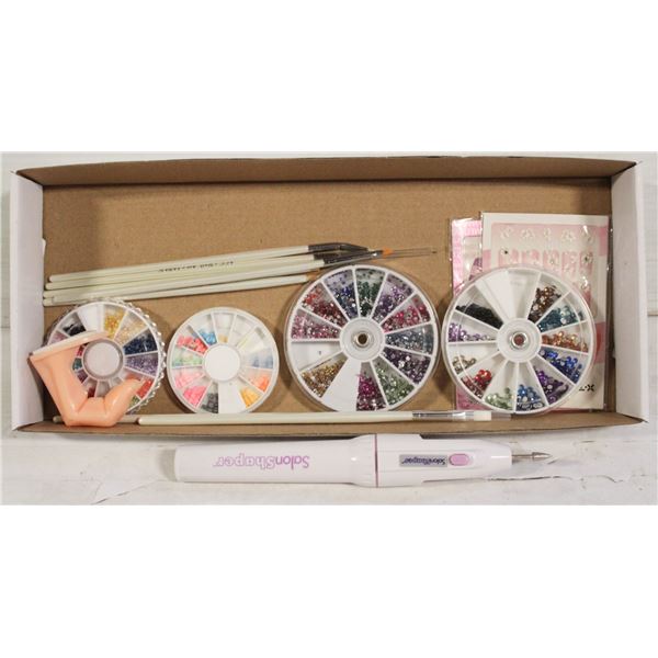 LOT OF NAIL ART ACCESORIES INCLUDING