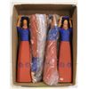 Image 1 : LOT OF 4 NEW STYLIZED LATINO WOMEN POTTERY