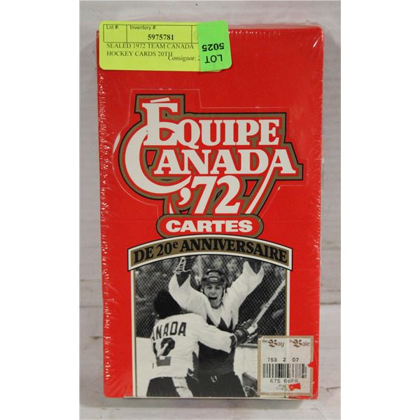 SEALED 1972 TEAM CANADA HOCKEY CARDS 20TH