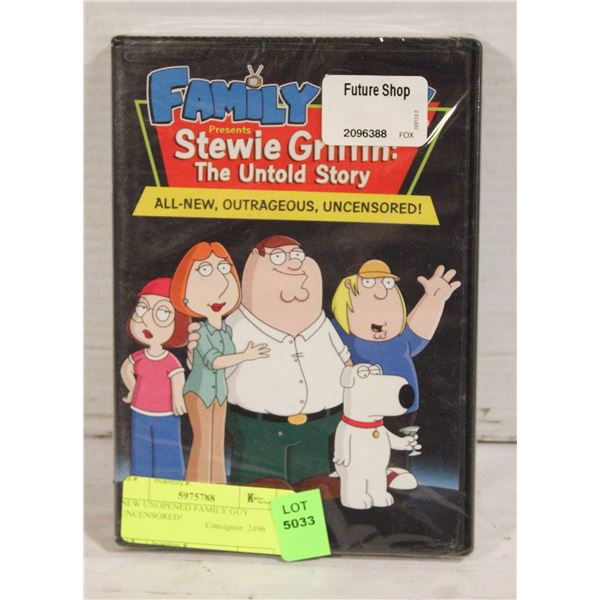 NEW UNOPENED FAMILY GUY UNCENSORED!