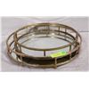 Image 1 : 2 BRASS MIRRORED SERVING/DISPLAY TRAYS TOGETHER