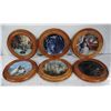 Image 1 : SET OF 6 COLLECTABLE ANIMAL PLATES IN WOODEN