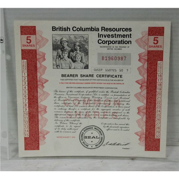 1979 B.C. RESOURCES INVESTMENT CORP.