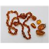 Image 1 : LOT OF VARIOUS AMBER JEWELRY ITEMS ETC.