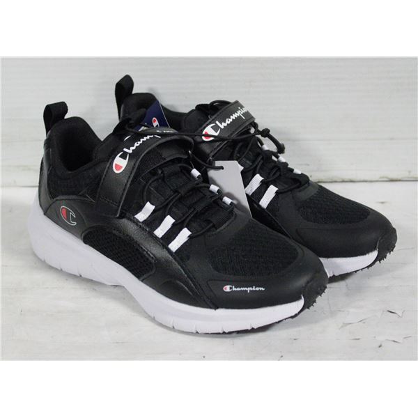NEW CHAMPION BLACK RUNNING SHOES - SIZE 3 KIDS