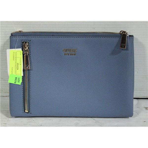 NEW BLUE GUESS CLUTCH HANDBAG