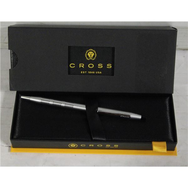 NEW CROSS SATIN CHROME PEN BY CLASSIC CENTURY