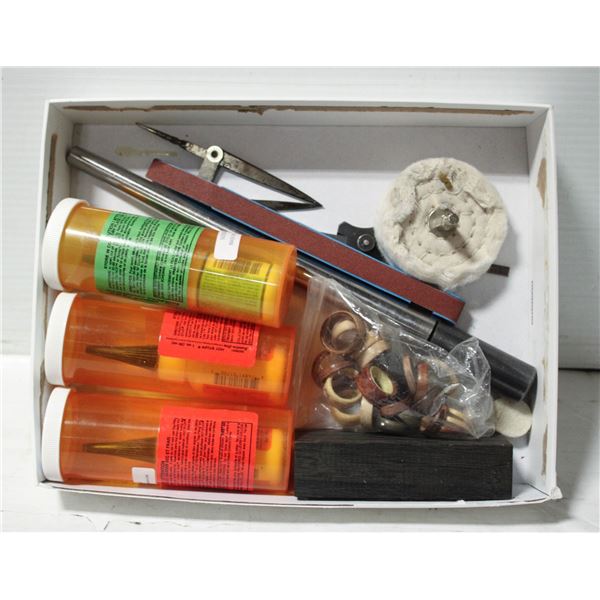 BOX OF JEWELRY MAKING TOOLS