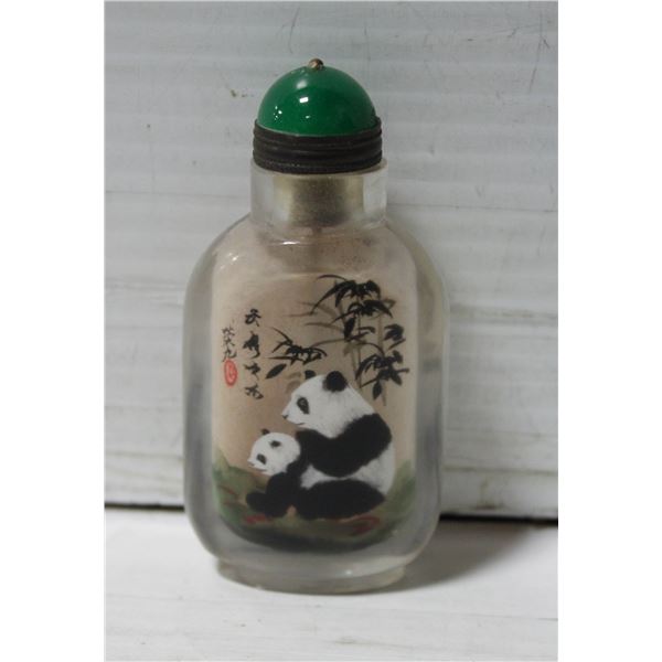 ANTIQUE ROCK CRYSTAL SNUFF BOTTLE - INSIDE