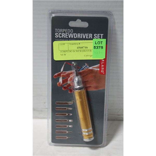 TORPEDO SCREWDRIVER SET- 8 IN 1- NEW