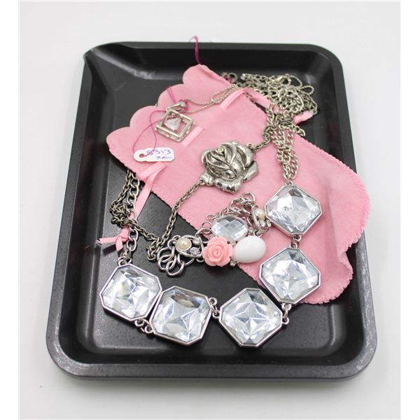NEW BLACK TRAY WITH 4 NEW JEWELRY PIECES - RETAIL
