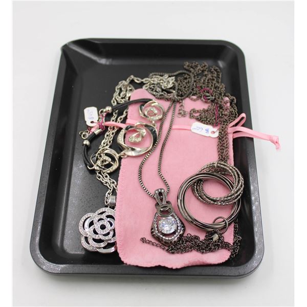 NEW BLACK TRAY WITH 4 NEW JEWELRY PIECES - RETAIL