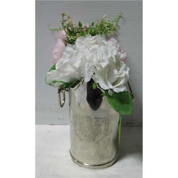 VINTAGE STYLE ICE BUCKET WITH NEW WHITE PINK
