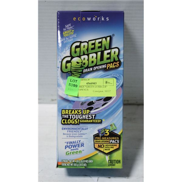 ECOWORKS "GREEN GOBBLER" DRAIN OPENER