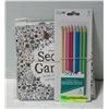 Image 1 : NEW 4 SECRET GARDEN  COLORING BOOKS WITHCOLORED
