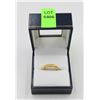 Image 1 : GOLD PLATED WEDDING RING WITH SMALL DIAMONDS -