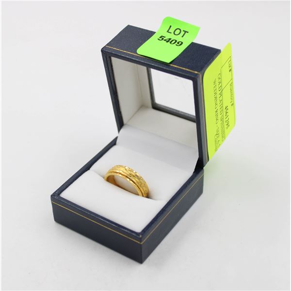 GOLD PLATED SPINNING RING WEDDING RING - SIZE 6.5