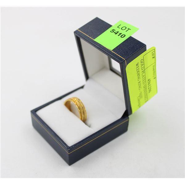 GOLD PLATED SPINNING RING WEDDING RING - SIZE