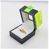 Image 1 : GOLD PLATED WEDDING RING WITH SMALL DIAMONDS -