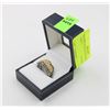 Image 1 : GOLD PLATED SILVER ORNATE RING - SIZE 7 -