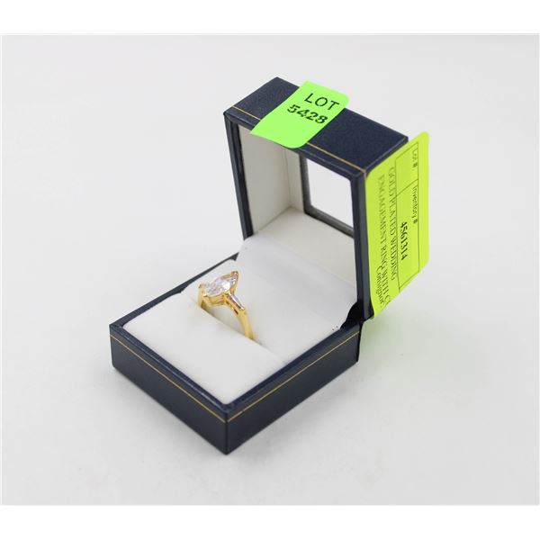 GOLD PLATED WEDDING ENGAGEMENT RING WITH CUBIC