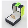 Image 1 : GOLD PLATED WEDDING ENGAGEMENT RING WITH CUBIC