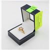 Image 1 : GOLD PLATED HEART-SHAPED WEDDING ENGAGEMENT RING