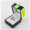 Image 1 : SILVER LAVENDER FLOWER RING WITH CUBIC