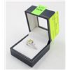 Image 1 : SILVER YELLOW STONE RING WITH CUBIC