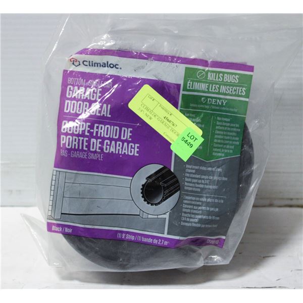 CLIMALOC GARAGE DOOR SEAL- 9' X 3/4"- NEW
