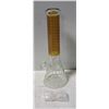 Image 1 : NEW 14" AMBER ETCHED GLASS BEAKER BONG
