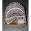 Image 1 : PLACE MATS/FABRIC NAPKINS/RINGS IN BASKET