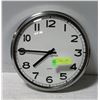 Image 1 : STAINLESS STEEL 12.5" WALL CLOCK