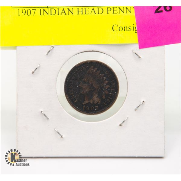1907 INDIAN HEAD PENNY USA