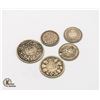 Image 1 : 5 OLD VARIOUS SILVER WORLD COINS
