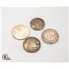 Image 1 : 5 OLD VARIOUS SILVER CANADIAN COINS
