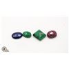 Image 1 : 45.1 CTS TOTAL EMERALD/SAPPHIRE & RUBY GEMSTONES